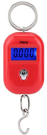 Digitale Hängewaage, 25kg/5g Mini Gepäckwaage Für Reisen/Angeln | Mini-Gepäckwaage, Digitale Fischwaage, Auto Off, Kg/Lb Wechselbar, Mit LCD Display und Haken, Tragbar