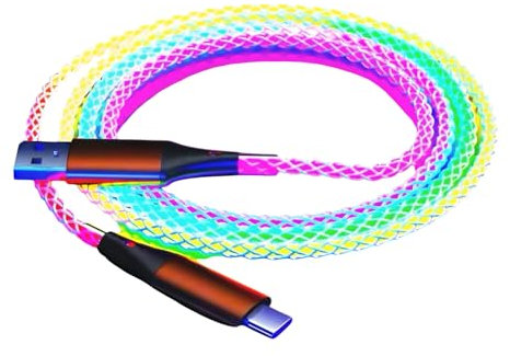 Davaco cable USB-C 66W carga rápida tipo C, 5A compatible con Xiaomi Samsung Huawei Oppo Realme y portátil, 1 metro trenzado reforzado