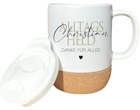 Manufaktur Liebevoll I Geschenk Tasse Alltagsheld personalisiert Namen I Männer Geschenk Spruch Tasse Freund, Papa, Opa, Kollegen, Dankeschön Geschenk (Alltagsheld)
