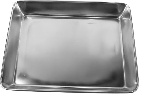 Happyyami Pigeon Bath Tub Bird Shower Basin Metal Bird Bathtub Thickened Stainless Steel 41x32cm for Pigeons and Parrots