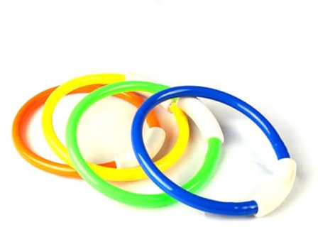 Kisangel 4stücke Tauchgreifringe Unterwasserspielzeug Bunte Tauchringe Für Junge Mädchen Tauchen Training Pool Zubehör