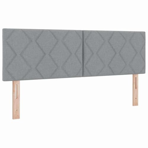 vidaXL Kopfteil mit Diamantblöcken in Hellgrau, 80 cm, weiche Polsterung. Modernes, wandmontiertes Möbelstück – ideal für Schlafzimmer. Hergestellt aus Polyester, schickes Accessoire für Erwachsene.