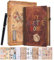 My Adventure Book in pelle - Scrapbook album fotografico - 164 pagine senza acido, diario di viaggio vintage per anniversari, vacanze, libro dei ricordi tascabile, regalo per coppie