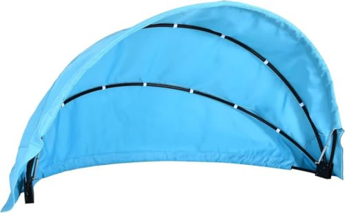 Ersatz-Baldachin für den Außenbereich, Terrassen-Weiden-Tagesbettüberdachung, obere Abdeckung, kompatibel mit runden Tagesbetten (wasser- und sonnenbeständig), Blau