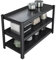 Estante de cocina multifuncional para microondas, de metal, color negro, 50 x 30 x 80 cm, ahorra espacio, para cocina, despensa y comedor
