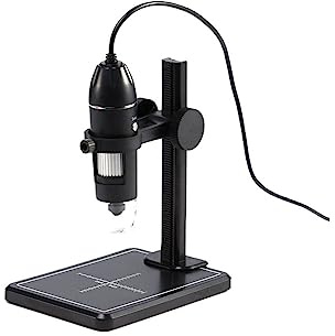 1600/1000/500X Digital Mikroskop for Löten USB Elektronische for Handy Reparatur LED Lupe Kamera LiftStand(1600X Black)