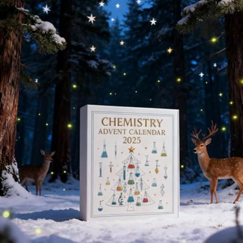BlesConi for 24 Days of Chemistry Surprises: Science Adventskalender mit Experimenten, Acryl-Dekorationen, mehrfarbiger Weihnachts-Countdown mit Labor-Thema für alle Altersgruppen