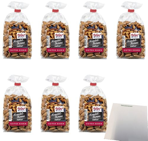 usy Bundle für Hofgut Mandelkerne natur braun VPE (7x200g Beutel) + usy Block