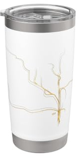 Kintsugi Arte Japonés Vaso térmico de acero inoxidable de doble pared