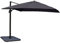 Mendler Gastronomie-Ampelschirm HWC-A96, Sonnenschirm, 3x3m (Ø4,24m) Polyester/Alu 23kg mit Ständer - anthrazit