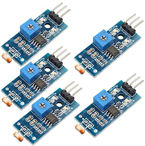 DollaTek 5Pcs Digitales Licht Intensitätssensormodul Fotowiderstand Photowiderstand für Arduino UNO