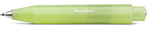 Kaweco SKYLINE SPORT Kugelschreiber Fine Lime I Business Kuli aus hochwertigem Kunststoff in Grün I Sommerlicher 12 g Taschen-Kugelschreiber mit Herzkurvenmechanik I Druckkugelschreiber 10,5 cm