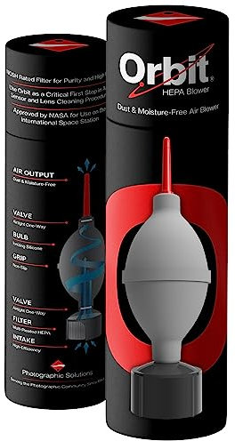 Orbit Blower with HEPA Filter - Air Blower Camera and Lens Cleaner - Camera Sensor Blower - for All Cameras, Sensors, Electronics and Sensitive Equipment - Dust Free Air Blower