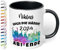 Lustige Tasse zum Abitur 2025 mit Namen: „Hoch die Hände - 2025 – ABI-ENDE“ - Kaffeetasse personalisiert - Geschenke zum Abitur, Abschlussgeschenk, Geschenk zur bestandenen Prüfung, Schwarz