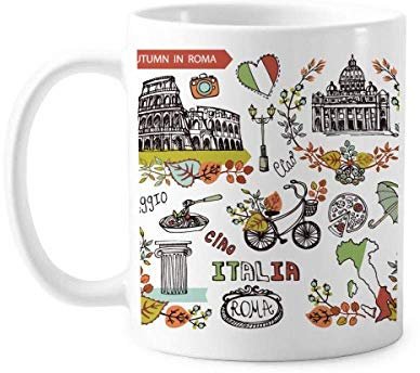 Colosseo Autunno Roma Italia Graffiti Tazza Ceramica Caffè Porcellana Tazza Stoviglie