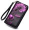 FORRICA Portefeuille Femme Cuir Grande Capacite Porte Monnaie Porte-chéquiers Porte-Cartes Dessin PU Cuir RFID Blocage Portefeuille Dames Long Portefeuille Violet