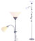 INMOZATA Standard Lamps Living Room, Uplighter Floor Lamp, Modern Mother & Child Tall Floor Lamp for Living Room, Bedroom, Lounge, Office(Silver)