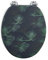 Wirquin 20723480 Abattant WC en fibre de bois Woody Dark Jungle, vert et blanc