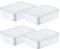Citylife 4er-Set Aufbewahrungsboxen Kunststoff Stapelbar Aufbewahrungsbox mit Deckel Aufbewahrungsbox mit Griff Plastic Storage Box für Küche Badezimmer