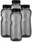 Kavodrink 4 x Tritan Trinkflasche 0,5L Wasserflasche schwarz Sportflasche BPA frei Flasche 500ml