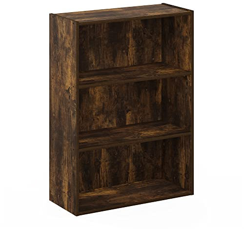 Furinno Pasir 3-stufiges offenes Regal, Bernsteinkiefer