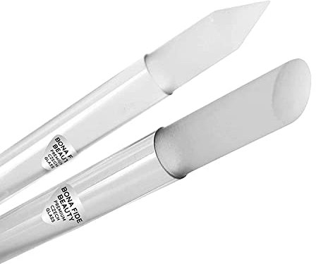 Poussoir à cuticules en verre tchèque véritable, outil de manucure et de soin des ongles haut de gamme - Poussoir à cuticules en verre Bona Fide Beauty Premium