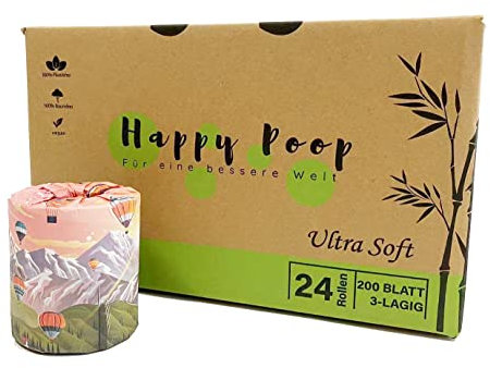 BPlanet Bambus-Toilettenpapier 24er Packung | Nachhaltiges Bambus-Klopapier