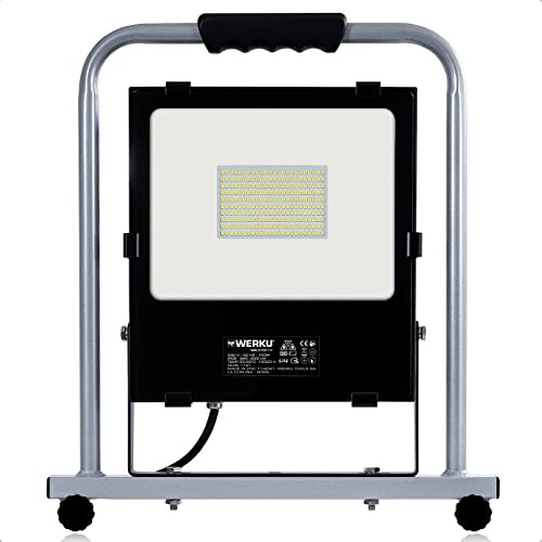 Werku® WK403210 Projecteur LED Lumière Travail | Qualité Professionnelle Puissance 100 W Protection IP65 Technologie SMD Luminosité 9000 LM Portée Faisceau 40 M