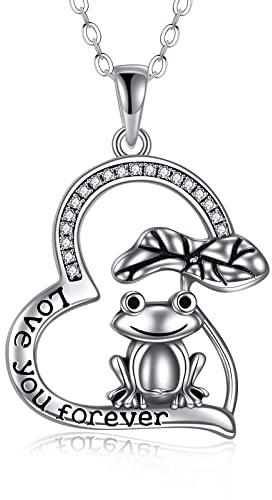 VENACOLY Eule/Elefant/Frosch/Hase/Krähe Halskette Sterling Silber Mond Ältere Anhänger Halskette Schmuck Geburtstag Geschenke für Frauen Mädchen Mama