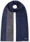 Stetson Treavo Wool Schal - Zweifarbiger Schal aus 100% Wolle - Elegantes Allover-Muster - Wollschal mit Fransenkante - Herbst/Winter- Damen/Herren blau One Size