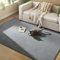 SONGMICS Teppich, 160 x 230 cm, Wohnzimmerteppich, Rutschfester Teppich, Dekoration, für Wohnzimmer, Schlafzimmer, maschinenwaschbar, modern, Taubengrau TAR013G01