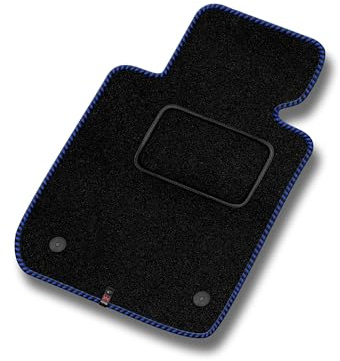 MOTOS Velours Standard Fahrermatte 1-teilig passend für Volkswagen Golf VI 2009-2016 runde Befestigungen - Standard, Gewebt, Blau Fahrerseite - Erleben Sie neuen Fahrkomfort mit einem Velours-Fahrerma