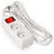 Ciabatta bianca a 2 prese schuko con interruttore, 1,5 m H05VV-F 3G1,5 m㎡, base a 2 prese