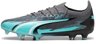 PUMA Ultra Ultimate Rush FG/AG grauweissblau, 43 Unisex