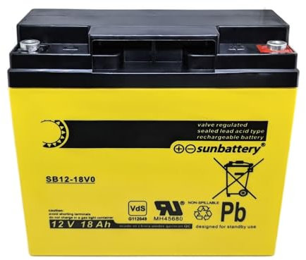 SUN Battery SB12-18V0 12V 18Ah Blei Akku AGM mit VdS