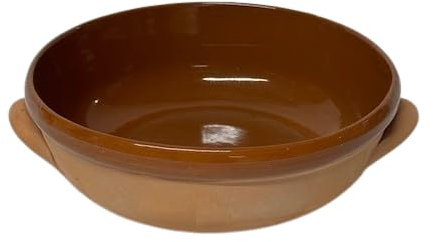 Casserole bordée en terre cuite semi-émaillée 29 x h 9,5 cm
