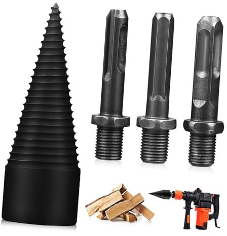 BESPORTBLE 4 Pcs Wood Chopping Bit Firewood Drill Bit Splitter Wood Splitter Log Splitting Drill Bit Drill Bit for Splitting Wood Drill Bit for Splitting Firewood Wood Metal Drill Bit