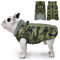 Katzinst Wintermantel Hund Gross, Wasserbeständig Reflektierend Hundemantel mit Geschirr und Rutschfester Reißverschluss, Warm Gefüttert und Kuschelig, Border Collie, Dalmatiner, Armee-Grün, XL