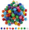 100 Stück 25mm Mini Pompons zum Basteln Filzkugeln Bunt Klein Groß Pompons Bunte Bälle Flauschigen Pompom für Handwerk Herstellung Lustige DIY Kreative Handwerk Dekorationen Mützen