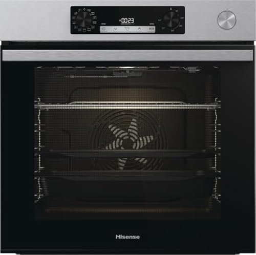 Hisense BSA66211AX, Four multifonction thermoventilé avec générateur de vapeur, Cavité XXL 77L, nettoyage de l'eau, 13 fonctions de cuisson, cuisson combinée à la vapeur, fonction pizza 300 °C