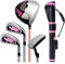 Set completo di mazze da golf da donna, 12 pezzi, include driver, fairway, ibrido, ferri, putter, sacca da golf, per destrimani