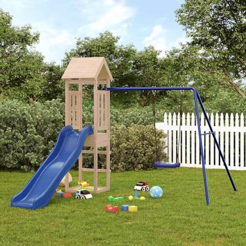 Snsowed Set da Gioco da Esterno in Legno Massello di Pino,Casetta con Scaletta,Sport e Giochi all'aperto,Set e Attrezzature per Area Giochi-3155819