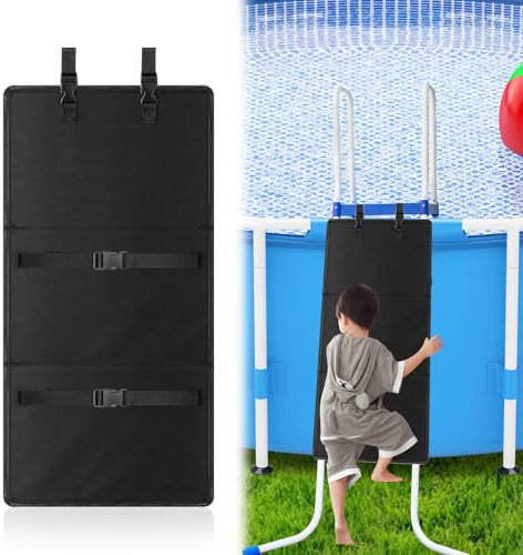 Poolleiter Sicherheitsschutz, Pool Zubehör Pool Leiter Guard Sicherheitsnetz, Kindersicherung Poolleiter, Oberirdische Sicherheitsabdeckung für Verhindern,Dass Kinder vom Klettern,Fallen,Ertrinken (A)