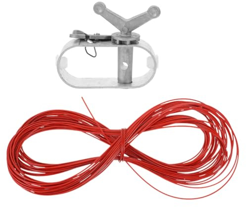 AKOOSY Kit de Treuil pour Bâche Piscine Aluminium avec Câble Tendeur Portable pour Couverture Sécurisée Accessoire Piscine Facile à Utiliser et
