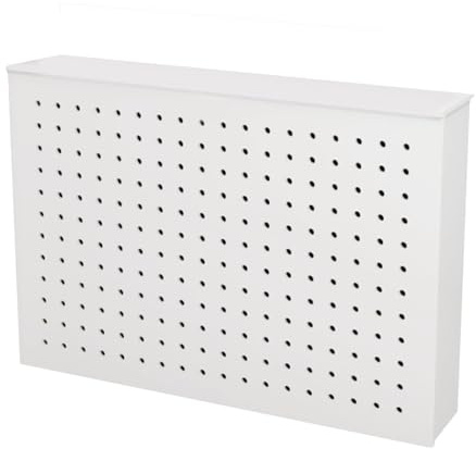 Heizkörperverkleidung für Zuhause, Heizungsverkleidung für Heizkörper, Belüfteter Dekorativer Schrank, Einfache Installation für Wohnzimmer, Schlafzimmer, Weiß(90x90x20cm/35x35x8in)