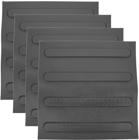 LIFKOME Mattoni Ciechi Adesivi per Pavimentazione in PVC 30X30 CM Set 4 Pezzi Lastre Tattili Antiscivolo per Marciapiedi e Percorsi Pedonali Ausilio Sicurezza per Non Vedenti Uso