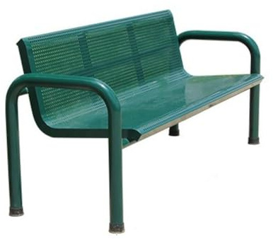 changgengyi Bänke, Gartenbank, 2-Personen-Gartenstuhl aus Eisen for Park und Hof, Grün
