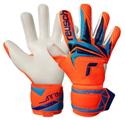 Reusch Profi Torwarthandschuhe Erwachsene |extra starker Grip, atmungsaktiv | perfekte Passform, für Training & Spiel, geeignet für Kunstrasen & Naturrasen, Größe 7,5-11, Attrakt Gold X NC
