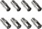 POPPSTAR 8x SAT Adapter Koax Antenne (4x F-Buchse auf IEC Antennenstecker, 4x auf Antennenbuchse), Coax Kupplung für Koaxialkabel - Antennenkabel, silber