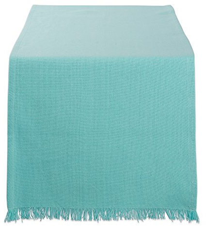DII Everyday Collection Tischläufer, Baumwolle, Solid Aqua, 14 x 72